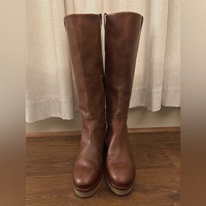 Anthropologie Knee High Leather Boots